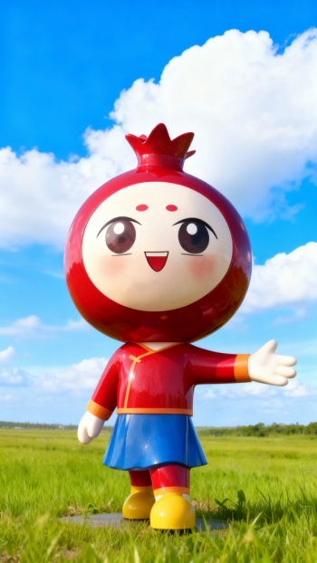 玻璃鋼卡通石榴雕塑公仔 (2)