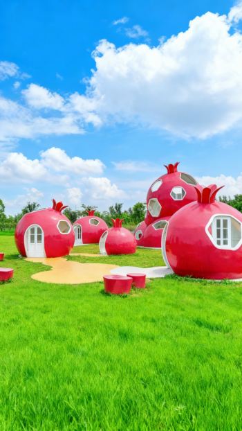 玻璃鋼石榴景觀雕塑 (6)