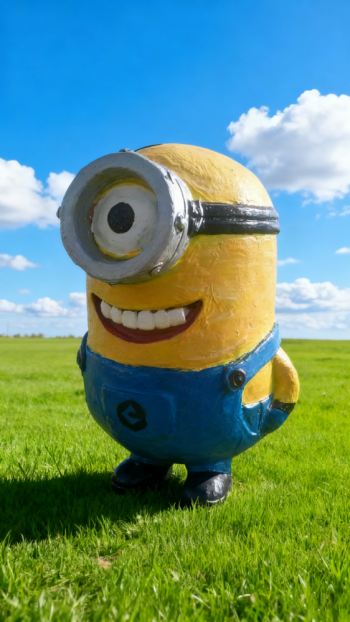 卡通小黃人雕塑 (4)