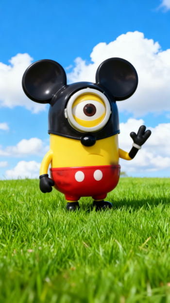 卡通小黃人雕塑 (6)