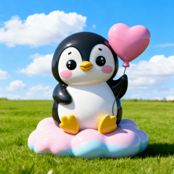 玻璃鋼卡通企鵝雕塑