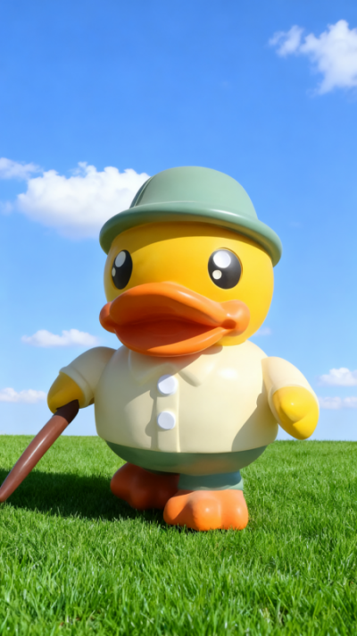 玻璃鋼卡通鴨子雕塑 (4)