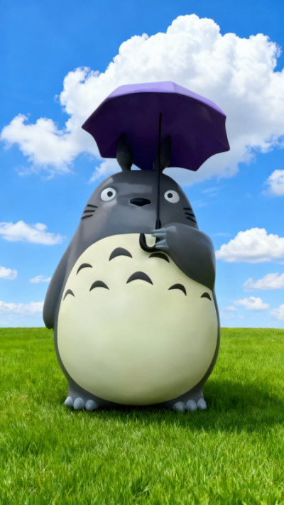 玻璃鋼龍貓雕塑 (1)