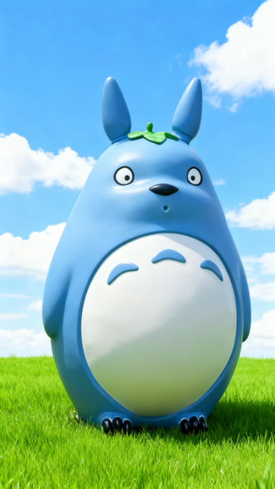 玻璃鋼龍貓雕塑 (3)