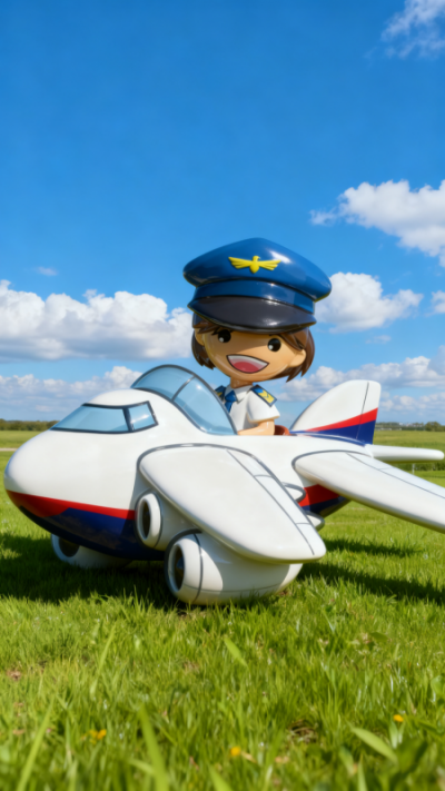 玻璃鋼飛行員雕塑 (7)