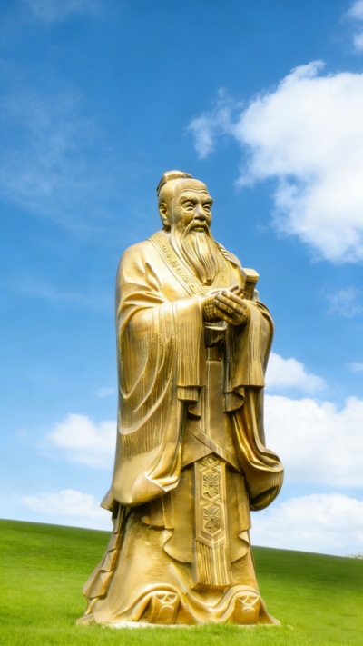 孔子銅雕塑 (1)