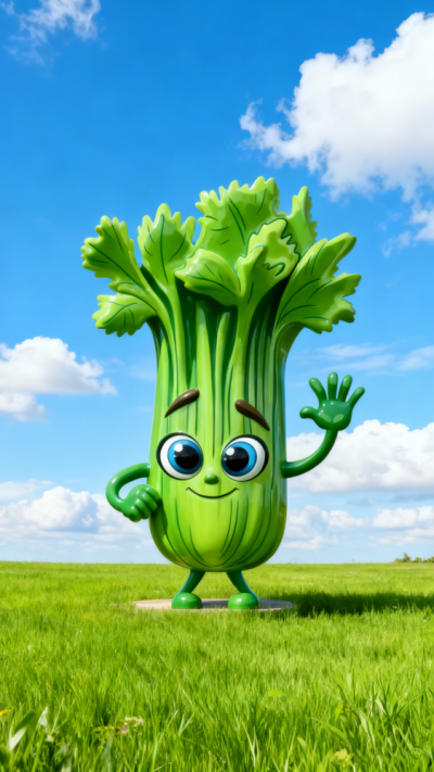 卡通芹菜雕塑