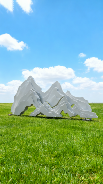 抽象不銹鋼假山雕塑