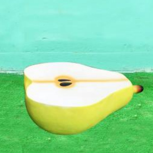 切面梨坐凳 玻璃鋼仿真