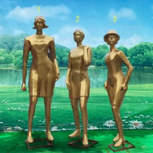 仿銅購(gòu)物美女 玻璃鋼