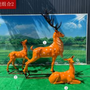 玻璃鋼仿真梅花鹿組合2