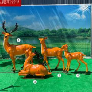 玻璃鋼仿真梅花鹿組合9