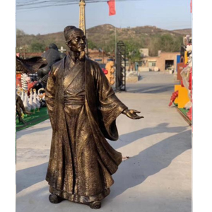 仿銅杜甫 玻璃鋼歷史名人