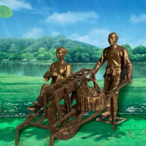 推車雕塑 玻璃鋼