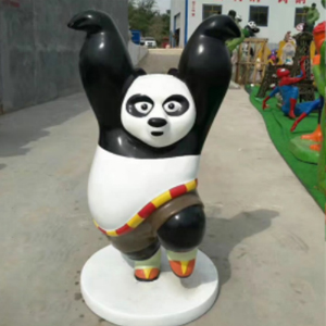 玻璃鋼功夫熊貓卡通動(dòng)物雕塑