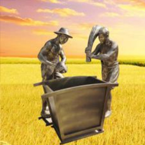 玻璃鋼仿銅摔谷（手動(dòng)打谷子）