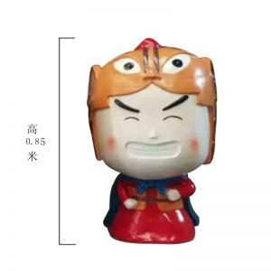 五虎上將玻璃鋼卡通彩繪人物