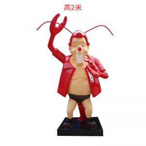 玻璃鋼卡通迎賓蝦
