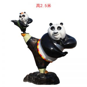 功夫熊貓玻璃鋼卡通