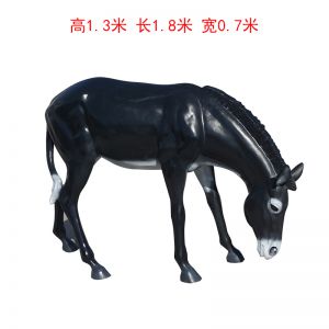 低頭毛驢 玻璃鋼