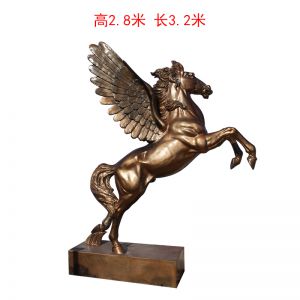 玻璃鋼仿銅飛天立樁馬