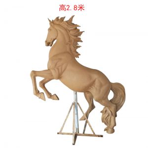 玻璃鋼立馬馬雕塑