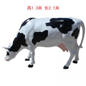 N款低頭奶牛玻璃鋼