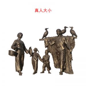 仿銅玻璃鋼漁民