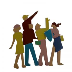 鐵藝購物人物玻璃鋼抽象