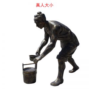 農(nóng)耕澆水人物玻璃鋼